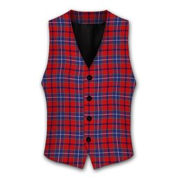ScotsTee Shop Scottish Wishart Tartan Waistcoat Sleeveless Suit Vest