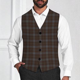 ScotsTee Shop Scottish Outlander 5 Tartan Waistcoat Sleeveless Suit Vest