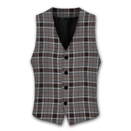 ScotsTee Shop Scottish Thompson Grey Dress Tartan Waistcoat Sleeveless Suit Vest