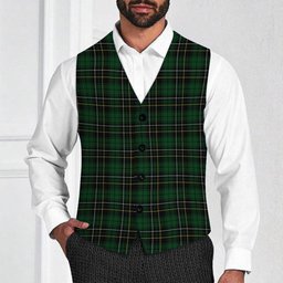 ScotsTee Shop Scottish MacAlpin Tartan Waistcoat Sleeveless Suit Vest