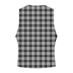 ScotsTee Shop Scottish MacLeod Black and White Tartan Waistcoat Sleeveless Suit Vest