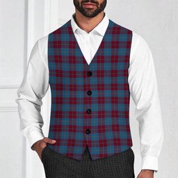 ScotsTee Shop Scottish Reagan Tartan Waistcoat Sleeveless Suit Vest