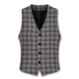 ScotsTee Shop Scottish Harris Mist Tartan Waistcoat Sleeveless Suit Vest