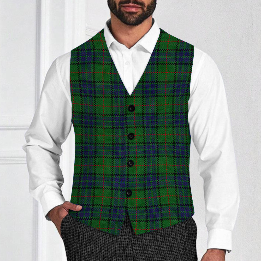 ScotsTee Shop Scottish Lauder Family Tartan Waistcoat Sleeveless Suit Vest