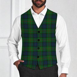 ScotsTee Shop Scottish Lauder Family Tartan Waistcoat Sleeveless Suit Vest