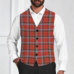 ScotsTee Shop Scottish Robertson Weathered Tartan Waistcoat Sleeveless Suit Vest
