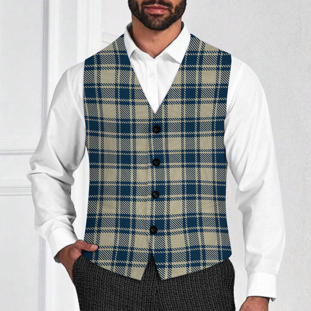 ScotsTee Shop Scottish MacMugen Tartan Waistcoat Sleeveless Suit Vest