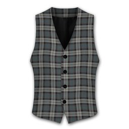ScotsTee Shop Scottish McCandlish Dress Grey Tartan Waistcoat Sleeveless Suit Vest