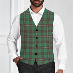 ScotsTee Shop Scottish MacKinnon Hunting Ancient Tartan Waistcoat Sleeveless Suit Vest