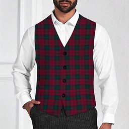 ScotsTee Shop Scottish Lindsay Tartan Waistcoat Sleeveless Suit Vest