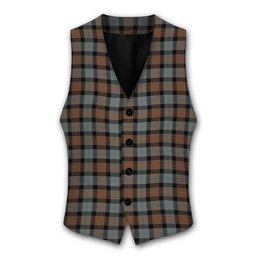 ScotsTee Shop Scottish Gunn Weathered Tartan Waistcoat Sleeveless Suit Vest