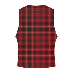 ScotsTee Shop Scottish Monroe Black and Red Tartan Waistcoat Sleeveless Suit Vest