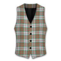 ScotsTee Shop Scottish MacBain Dress Ancient Tartan Waistcoat Sleeveless Suit Vest