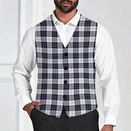 ScotsTee Shop Scottish MacRae Dress Modern Tartan Waistcoat Sleeveless Suit Vest