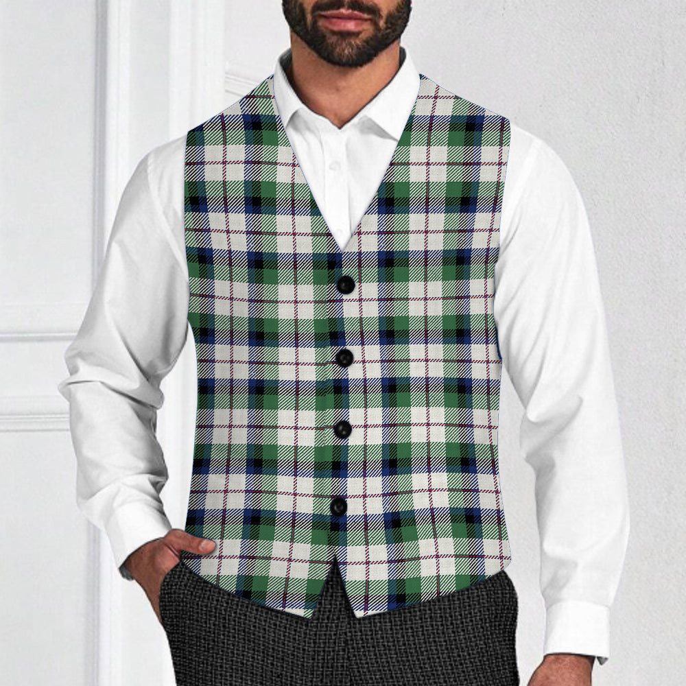 ScotsTee Shop Scottish MacNaughton Dress Modern Tartan Waistcoat Sleeveless Suit Vest