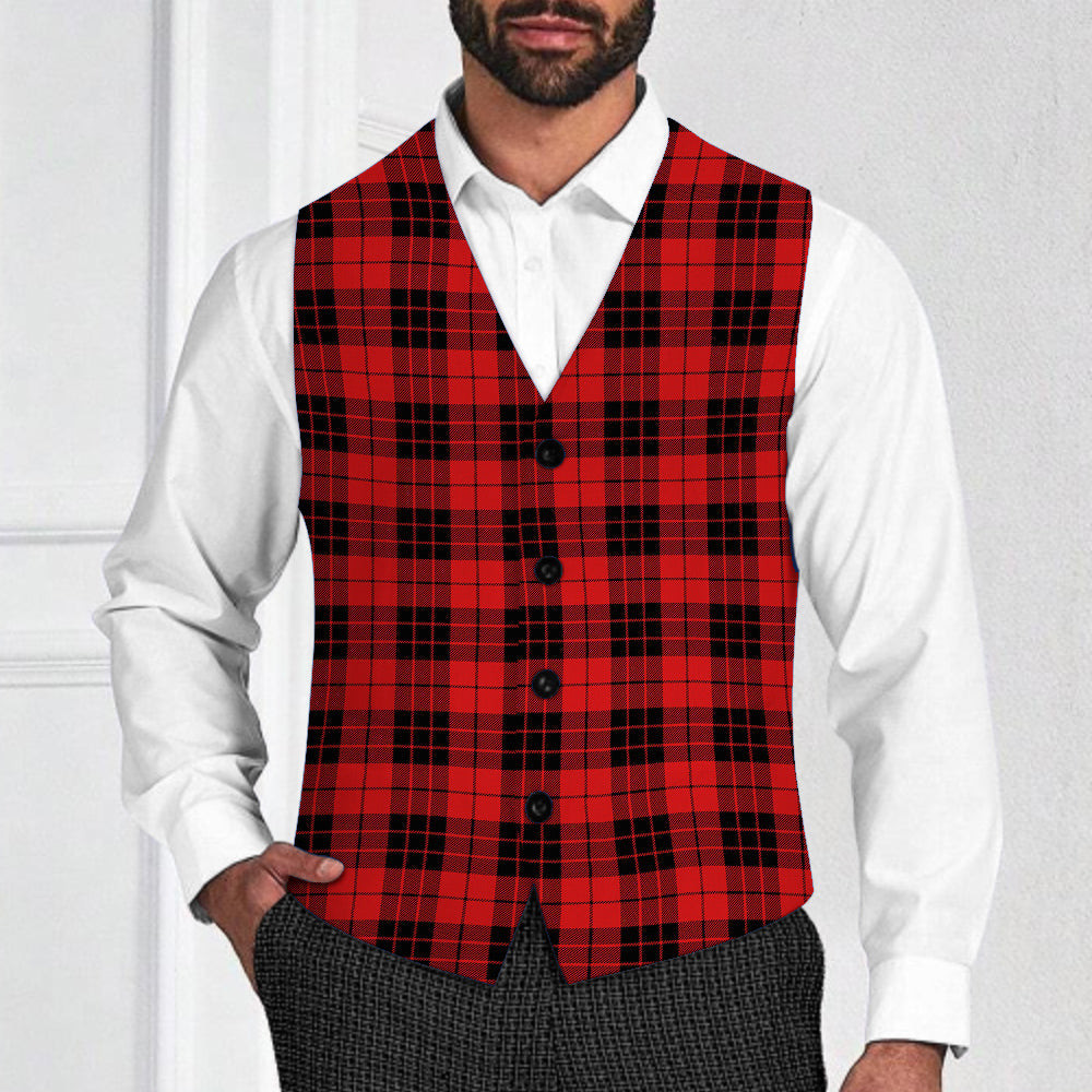 ScotsTee Shop Scottish McLeod of Raasay Modern Tartan Waistcoat Sleeveless Suit Vest