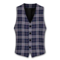 ScotsTee Shop Scottish Yokohama Takashimaya Blue Tartan Waistcoat Sleeveless Suit Vest