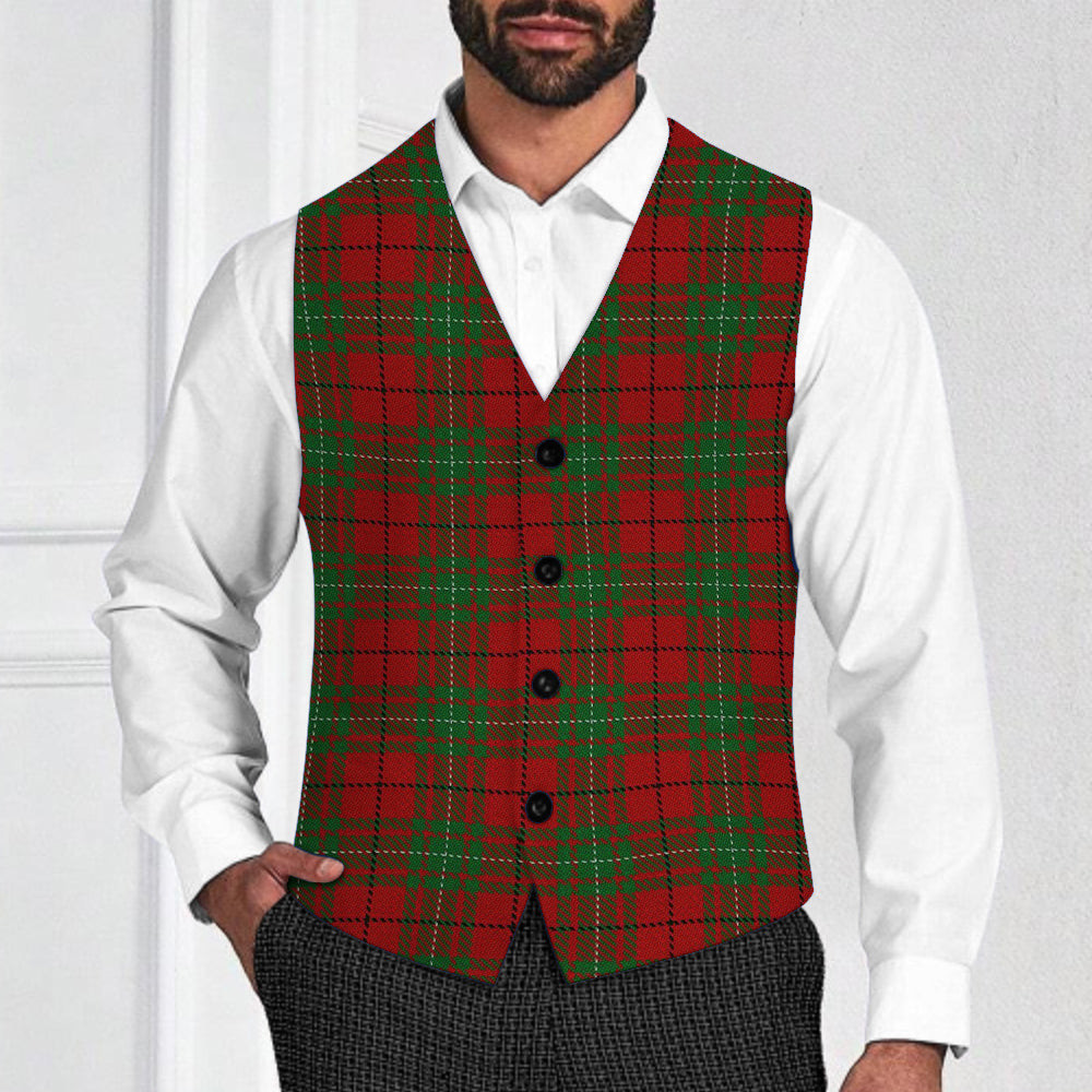 ScotsTee Shop Scottish McAuley Tartan Waistcoat Sleeveless Suit Vest