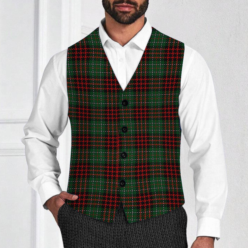 ScotsTee Shop Scottish MacDiarmid 3 Tartan Waistcoat Sleeveless Suit Vest