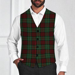 ScotsTee Shop Scottish MacDiarmid 3 Tartan Waistcoat Sleeveless Suit Vest