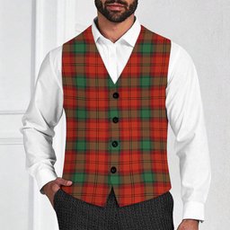 ScotsTee Shop Scottish Lindsay Black lines Ancient Tartan Waistcoat Sleeveless Suit Vest