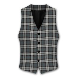 ScotsTee Shop Scottish McCandlish Arisaid Grey Tartan Waistcoat Sleeveless Suit Vest