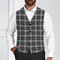 ScotsTee Shop Scottish McCandlish Arisaid Grey Tartan Waistcoat Sleeveless Suit Vest