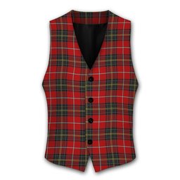 ScotsTee Shop Scottish Orr Senior, Gerald William Tartan Waistcoat Sleeveless Suit Vest