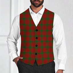 ScotsTee Shop Scottish McQueary Tartan Waistcoat Sleeveless Suit Vest