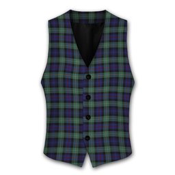 ScotsTee Shop Scottish MacKenzie Hunting Green Tartan Waistcoat Sleeveless Suit Vest