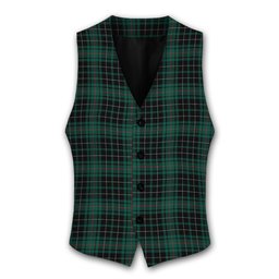 ScotsTee Shop Scottish MacAulay Hunting Modern Tartan Waistcoat Sleeveless Suit Vest