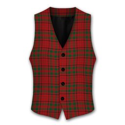 ScotsTee Shop Scottish MacDougall 1980 Tartan Waistcoat Sleeveless Suit Vest