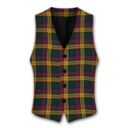 ScotsTee Shop Scottish McMillan Modern Tartan Waistcoat Sleeveless Suit Vest