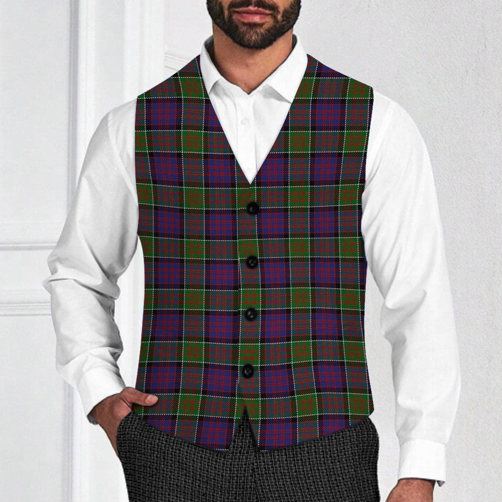 ScotsTee Shop Scottish McDonald of Clan Ranald Modern Tartan Waistcoat Sleeveless Suit Vest