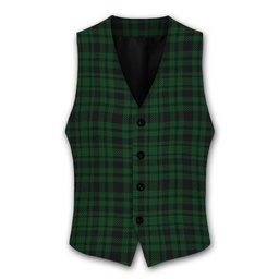 ScotsTee Shop Scottish Menzies Green Tartan Waistcoat Sleeveless Suit Vest