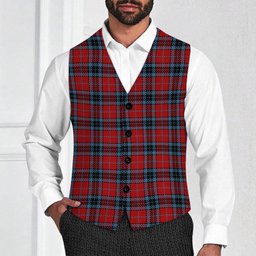 ScotsTee Shop Scottish Thomson 2 Tartan Waistcoat Sleeveless Suit Vest
