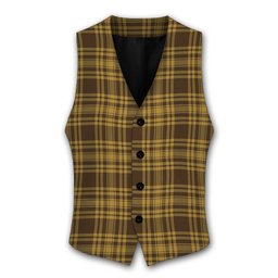 ScotsTee Shop Scottish Yellow Pencil Tartan Waistcoat Sleeveless Suit Vest