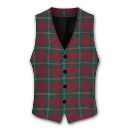 ScotsTee Shop Scottish Strang Modern Tartan Waistcoat Sleeveless Suit Vest