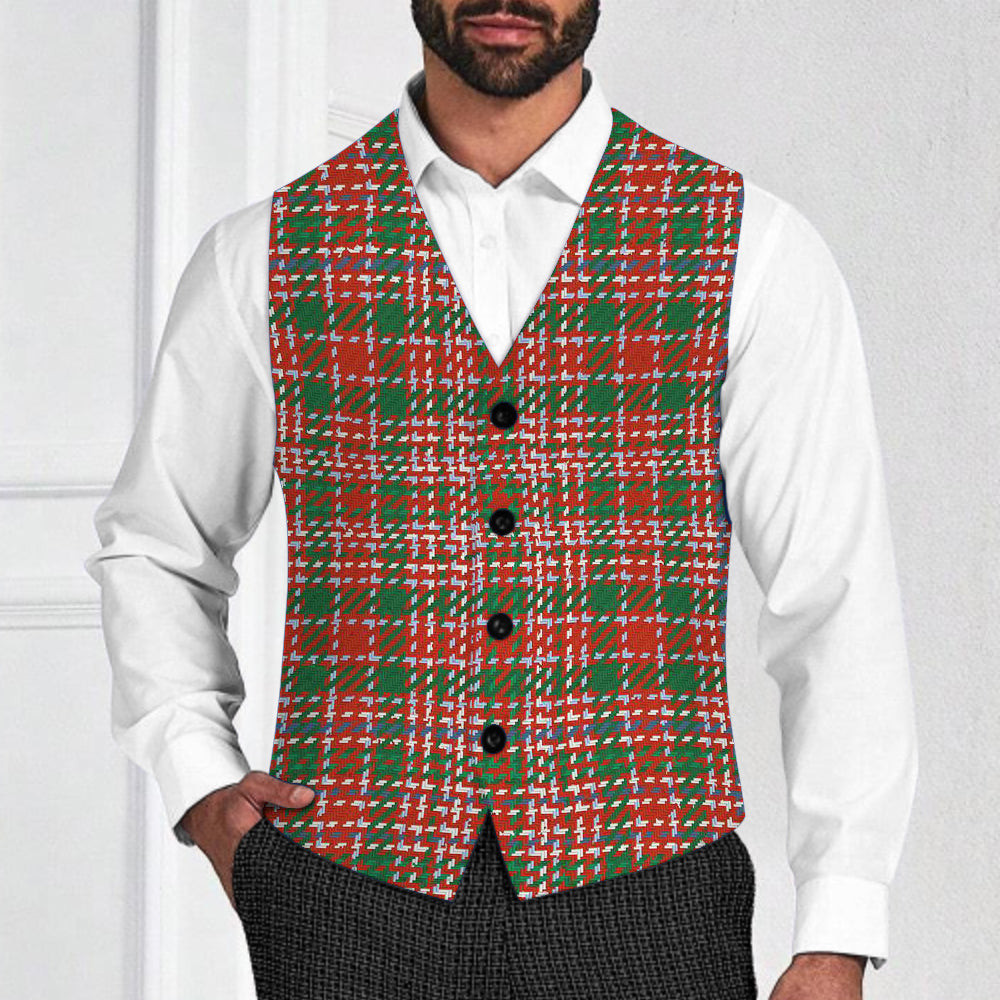 ScotsTee Shop Scottish McAlister Ancient Tartan Waistcoat Sleeveless Suit Vest