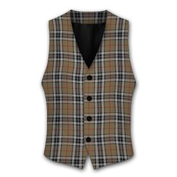 ScotsTee Shop Scottish Thompson Society Camel Tartan Waistcoat Sleeveless Suit Vest