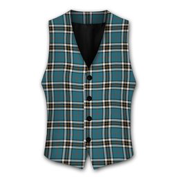 ScotsTee Shop Scottish Thompson Society Dress Blue Ancient Tartan Waistcoat Sleeveless Suit Vest