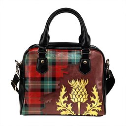 ScotsTee Shop Scottish Baillie of Polkemmet Red Tartan Shoulder Handbag Thistle Oldest