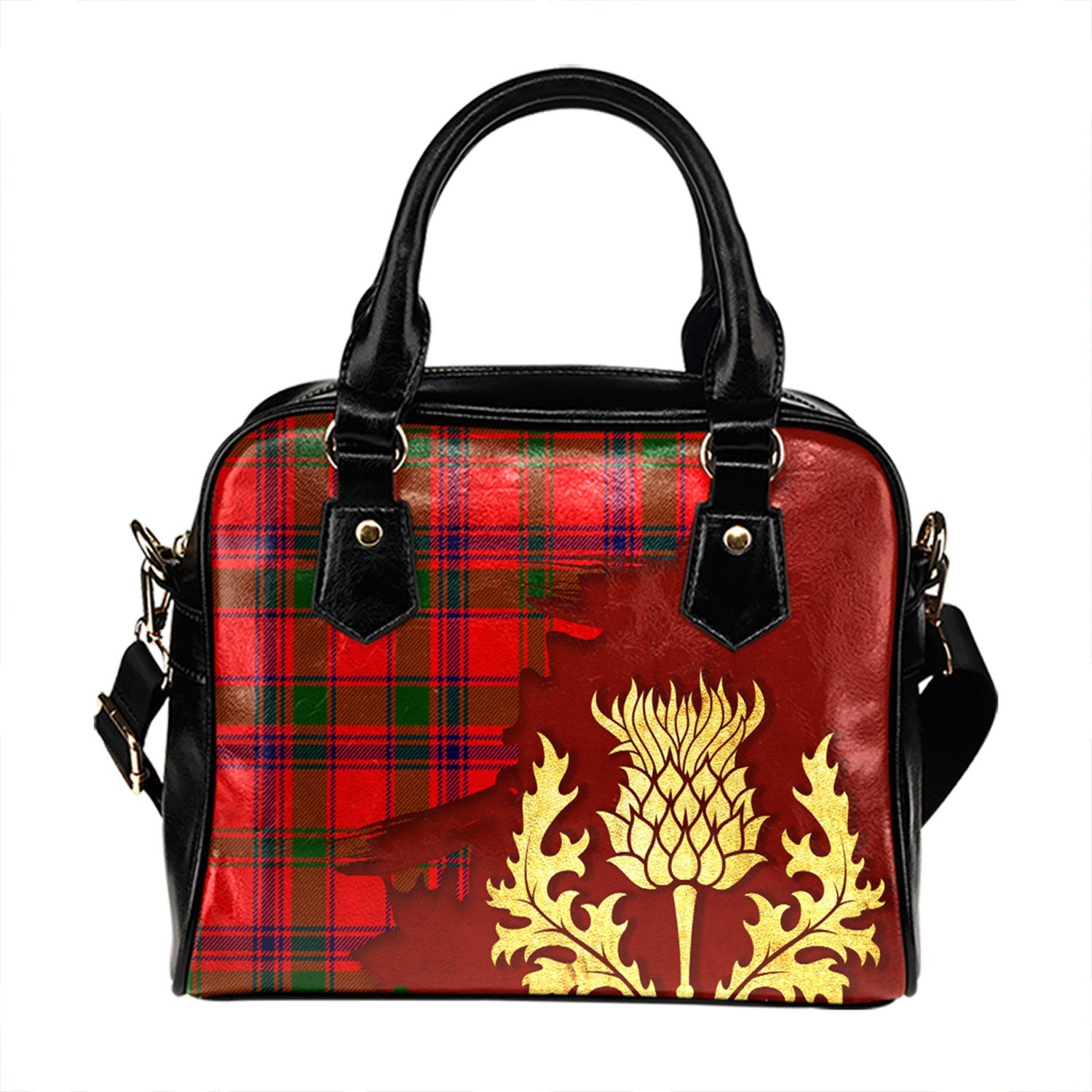 ScotsTee Shop Scottish Bain Tartan Shoulder Handbag Thistle Oldest
