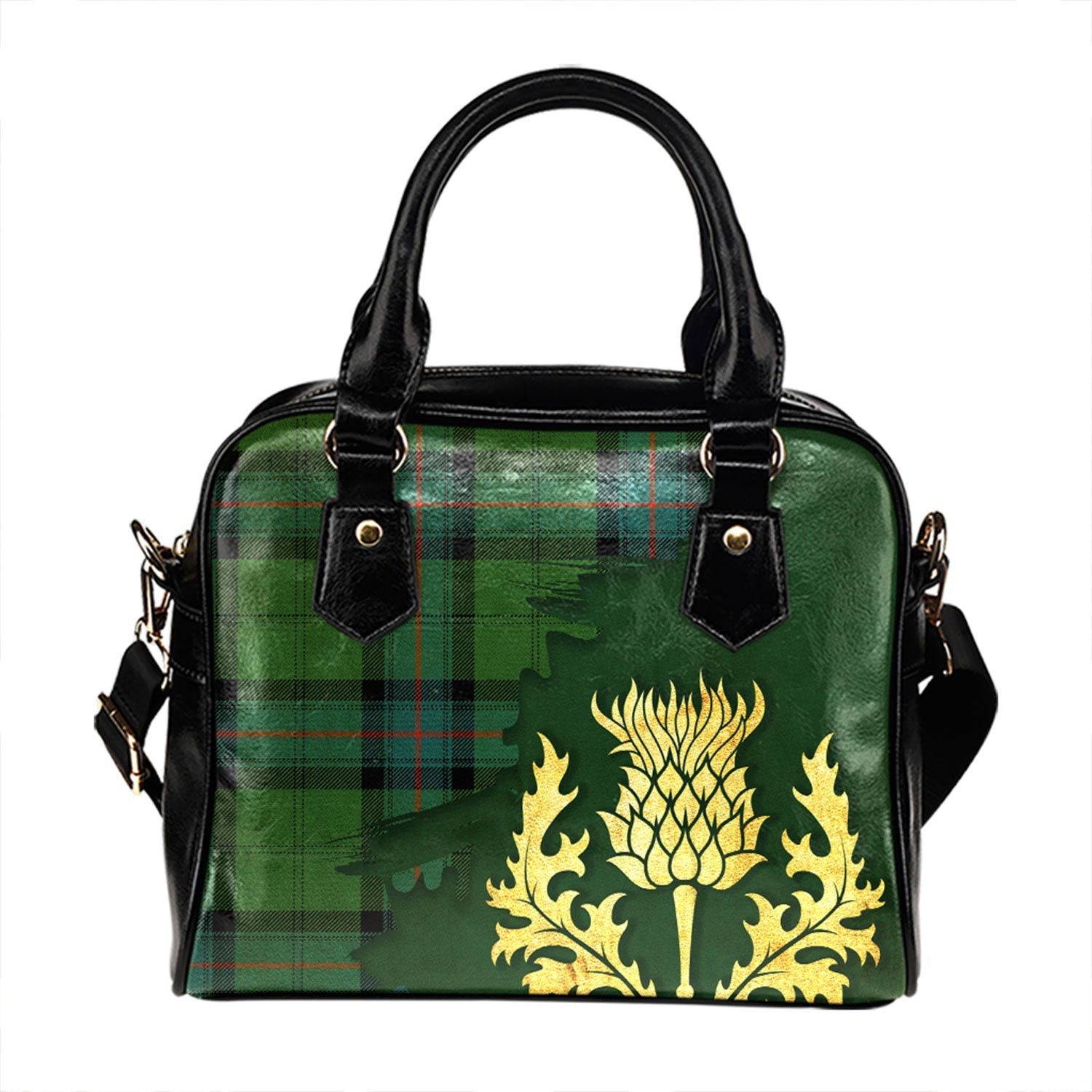 ScotsTee Shop Scottish Armstrong Ancient Tartan Shoulder Handbag Thistle Oldest