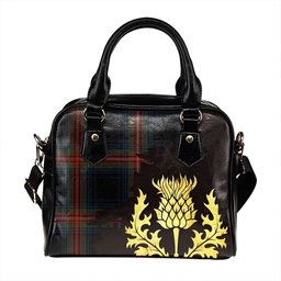 ScotsTee Shop Scottish Braveheart Warrior (Watson 2) Modern Tartan Shoulder Handbag Thistle Oldest