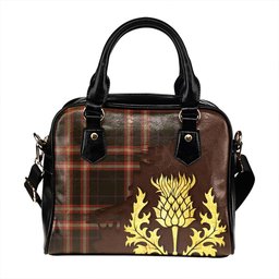 ScotsTee Shop Scottish Benson Weathered Tartan Shoulder Handbag Thistle Oldest