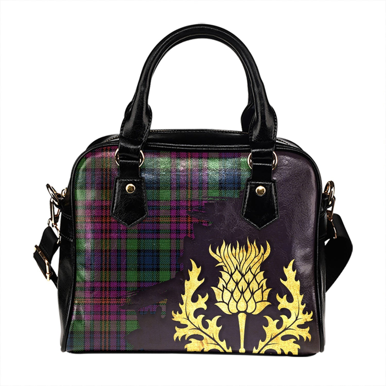 ScotsTee Shop Scottish Braid Ancient Tartan Shoulder Handbag Thistle Oldest
