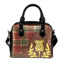 ScotsTee Shop Scottish Blackie Weathered Tartan Shoulder Handbag Thistle Oldest