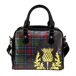 ScotsTee Shop Scottish Brough Modern Tartan Shoulder Handbag Thistle Oldest