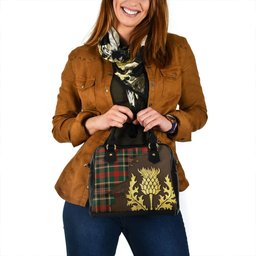 ScotsTee Shop Scottish Bruce of Kinnaird Modern Tartan Shoulder Handbag Thistle Oldest